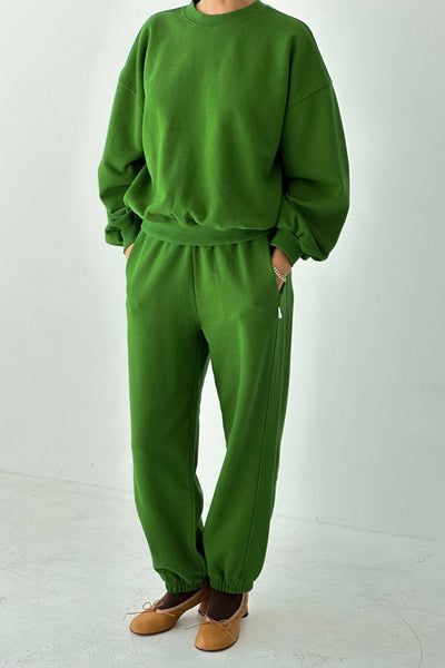 French Terry Balloon Pants - Avocado