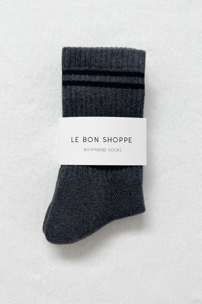 Boyfriend Socks - Charcoal