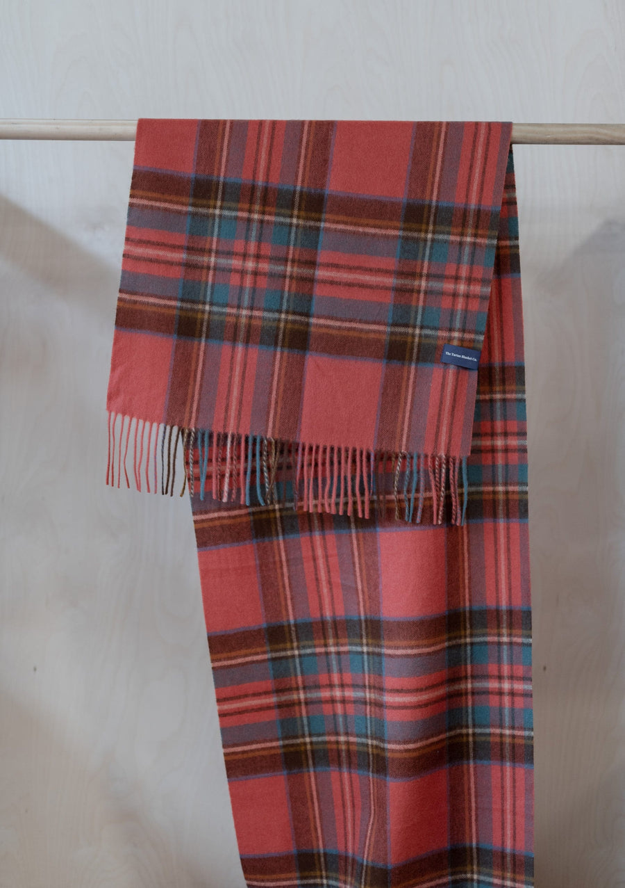 Lambswool Oversized Scarf in Royal Antique Stewart Tartan