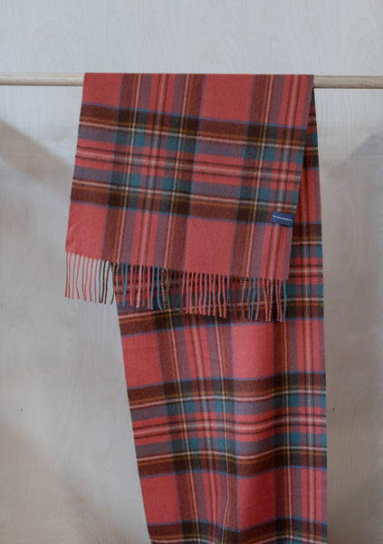 Lambswool Oversized Scarf in Royal Antique Stewart Tartan