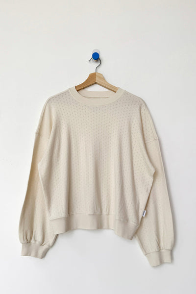 Pointelle Core Sweatshirt - Cream