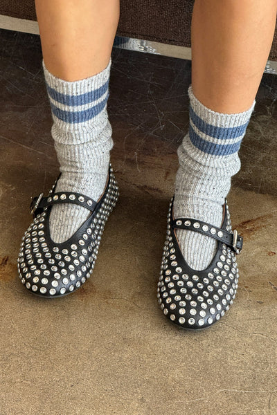 Snow Varsity Socks - Grey/Blue