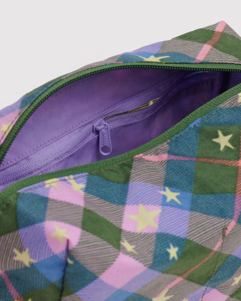 Dopp Kit - Green Star Plaid