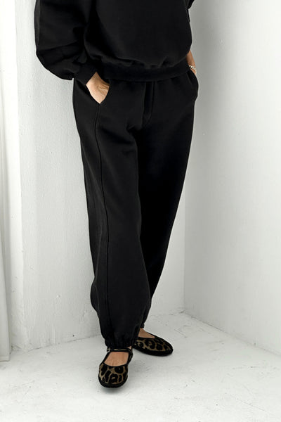 French Terry Balloon Pants - Black