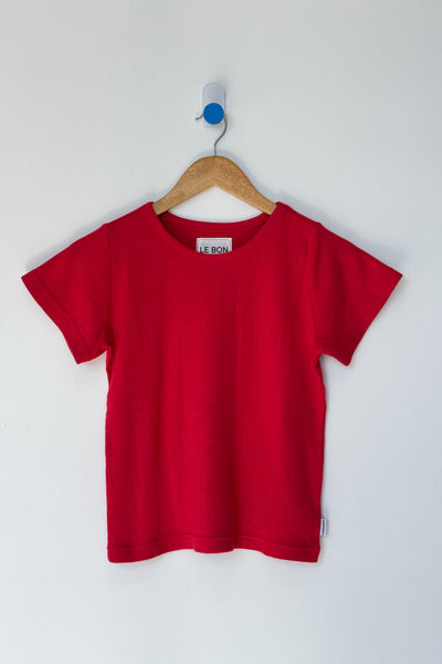 Pointelle Babe Tee - Red Apple