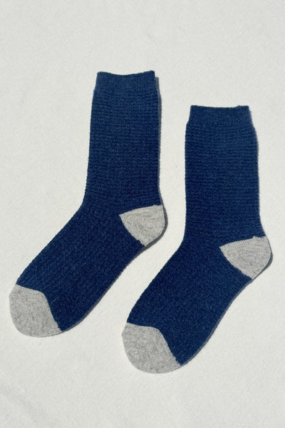 Waffle Socks - Denim/Stone