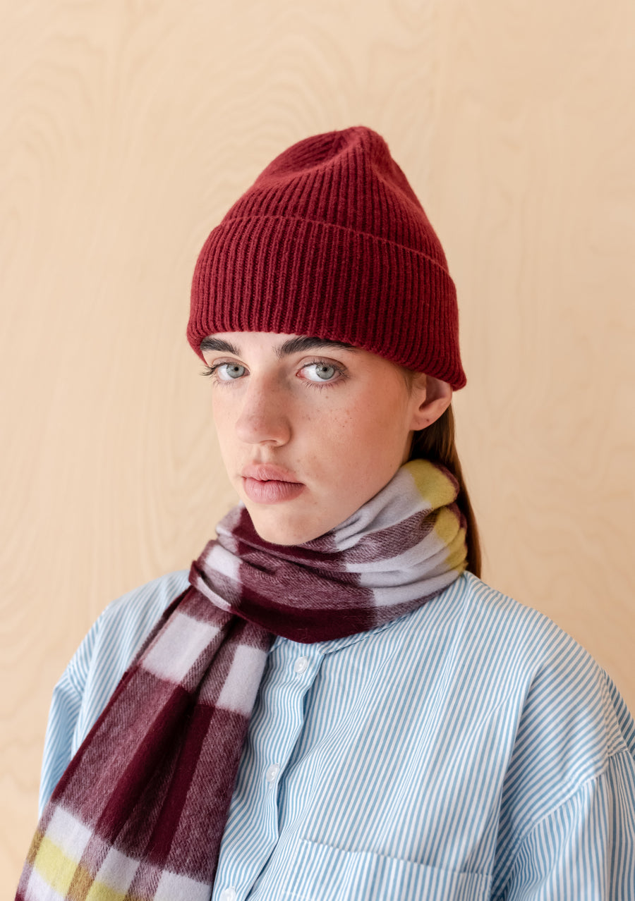 Cashmere Beanie Toque - Burgundy