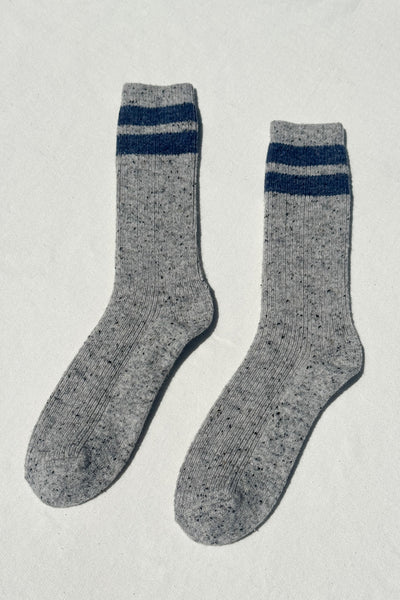 Snow Varsity Socks - Grey/Blue