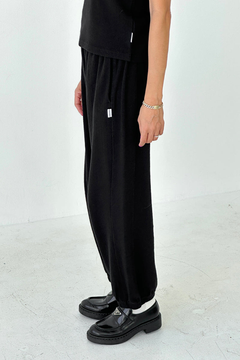 Lib Croft Pointelle Balloon Pants - Black – croft