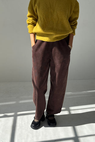 Corduroy Arc Pants - Chocolate Brown