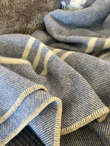 MacAusland's Throw Blanket - Heather Blue