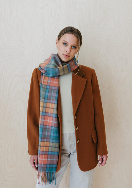 Lambswool Oversized Scarf in Antique Buchanan Tartan