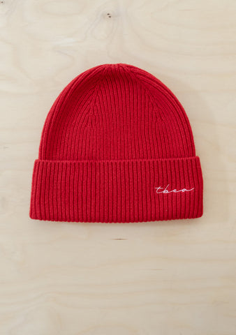 Cashmere Beanie Toque - Red