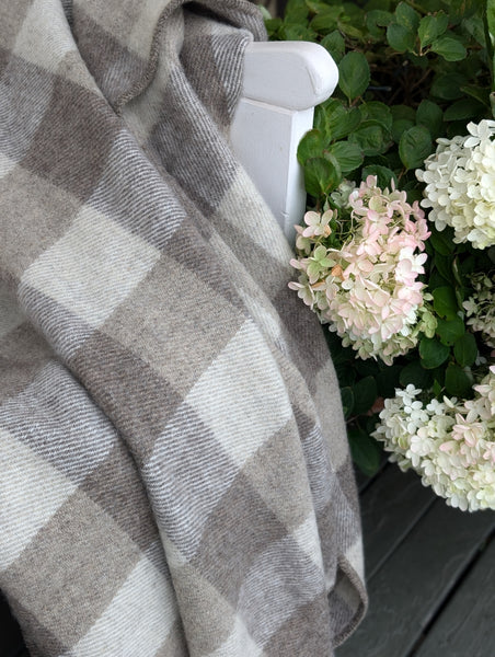 MacAusland's Double Blanket - Natural Grey Tweeds