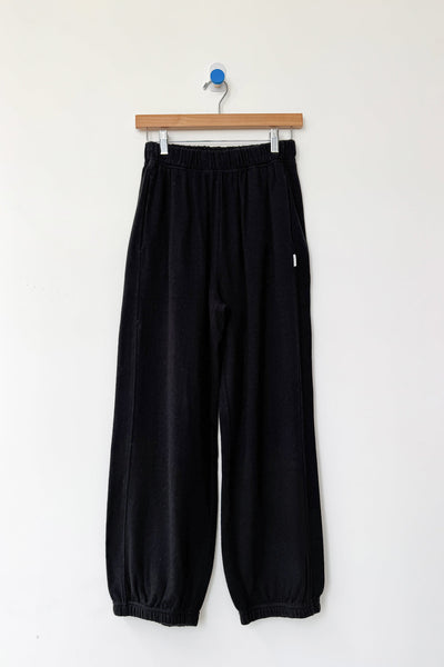 Pointelle Balloon Pants - Black