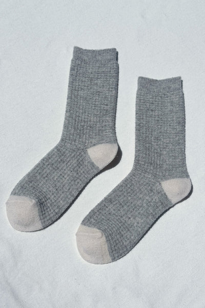 Waffle Socks - Stone/Cream