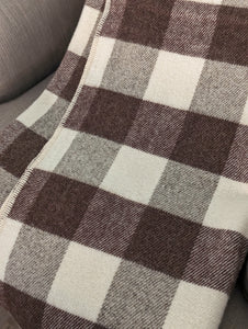 MacAusland's Throw Blanket  - Chocolate Brown and Cream