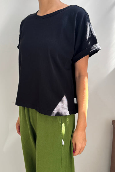 Vintage Fille Tee - True Black