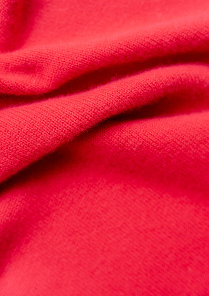 Merino Triangle Scarf - Red