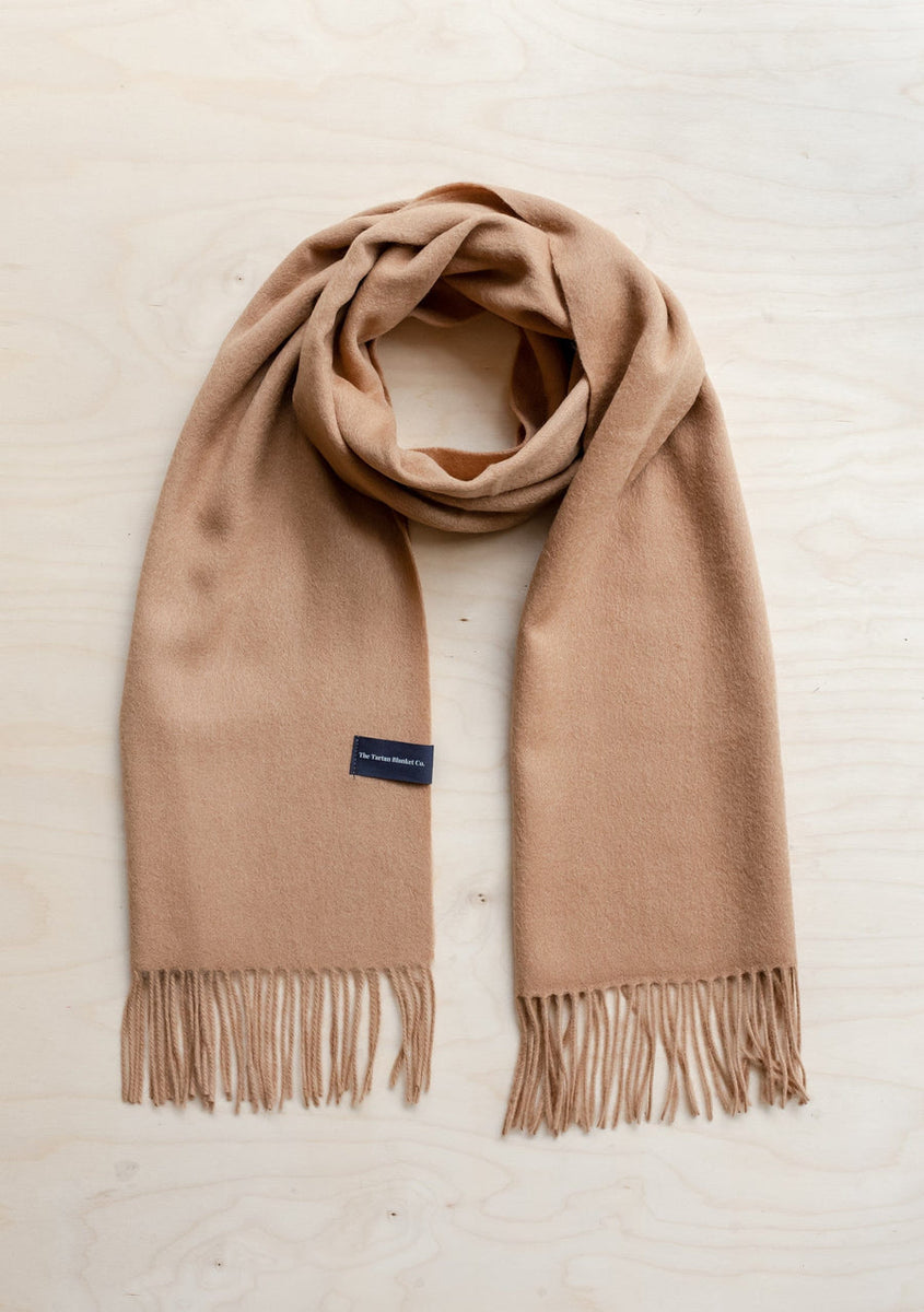 Lambswool Oversized Scarf in Camel – croft