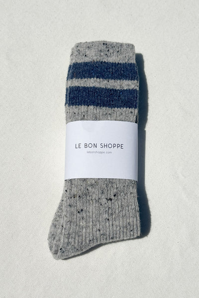 Snow Varsity Socks - Grey/Blue