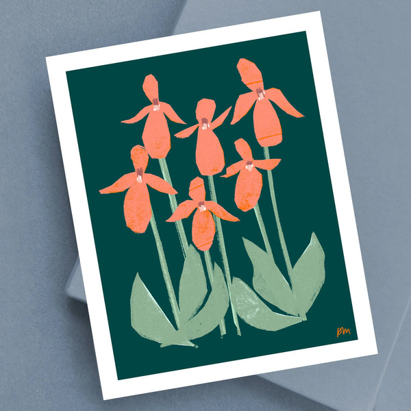 Pink Lady's Slipper Print– 8 x 10