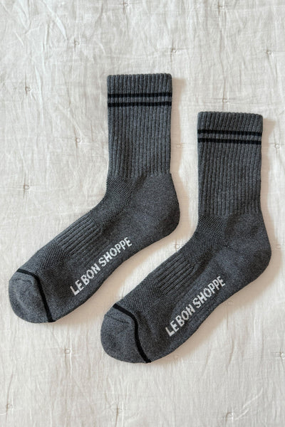 Boyfriend Socks - Charcoal