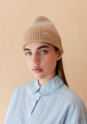 Cashmere Beanie Toque - Oatmeal Two Tone