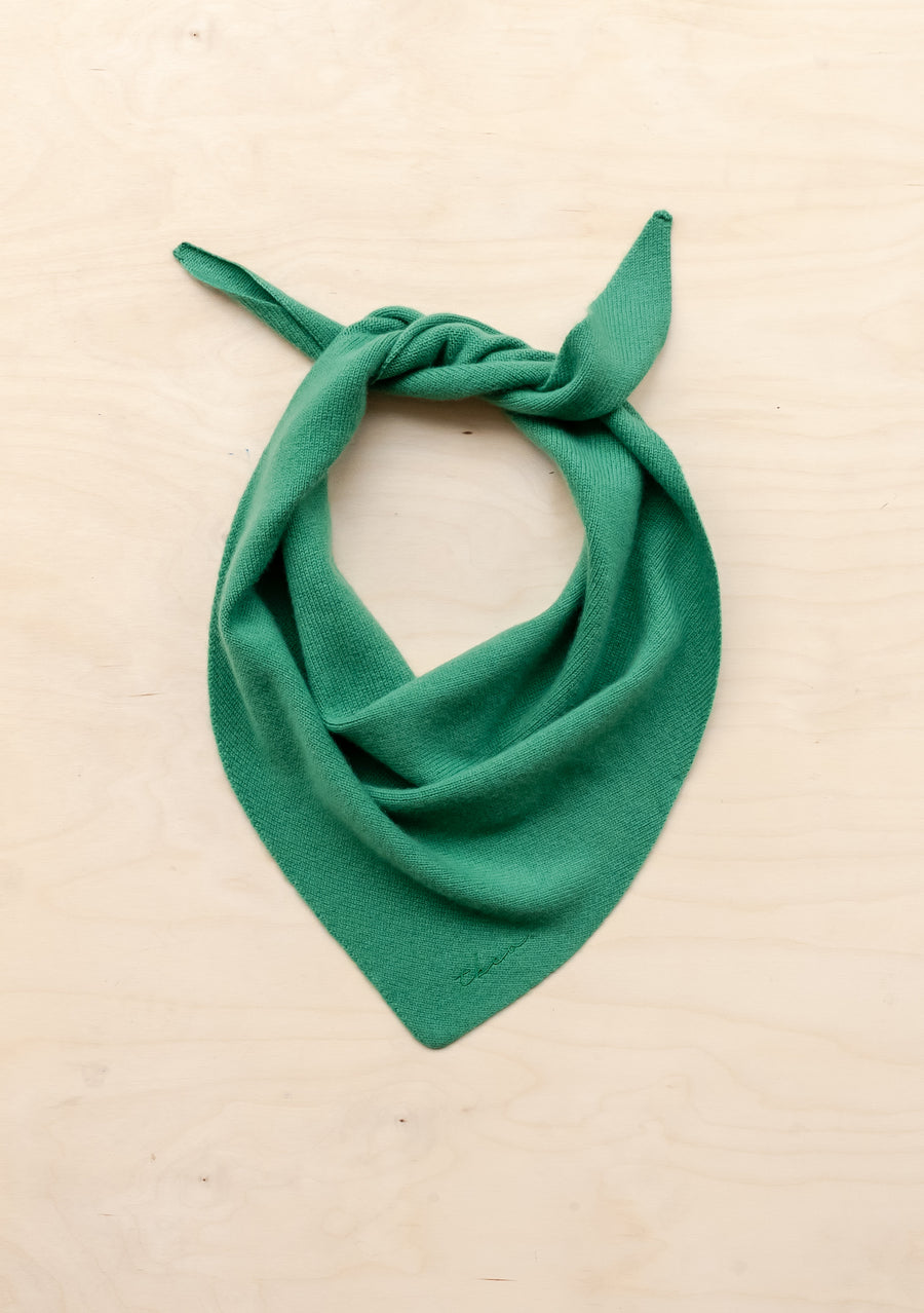 Merino Triangle Scarf - Green