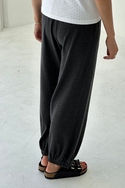 Pointelle Balloon Pants - Charcoal