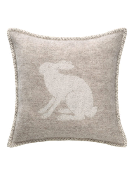 Beige Hare Wool Cushion