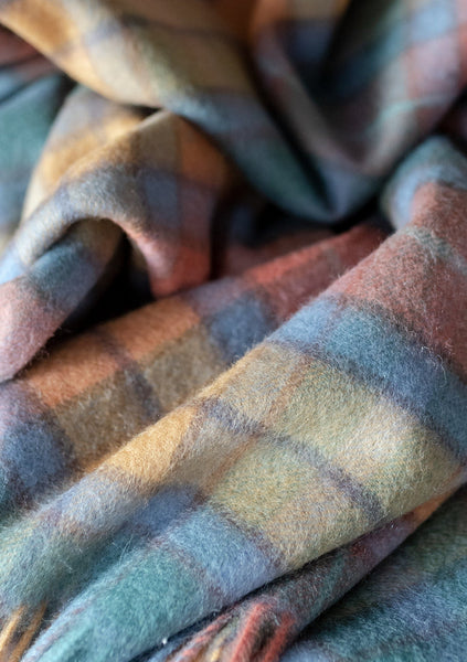 Lambswool Oversized Scarf in Antique Buchanan Tartan
