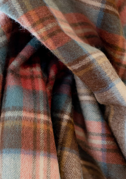Lambswool Oversized Scarf in Antique Stewart Tartan