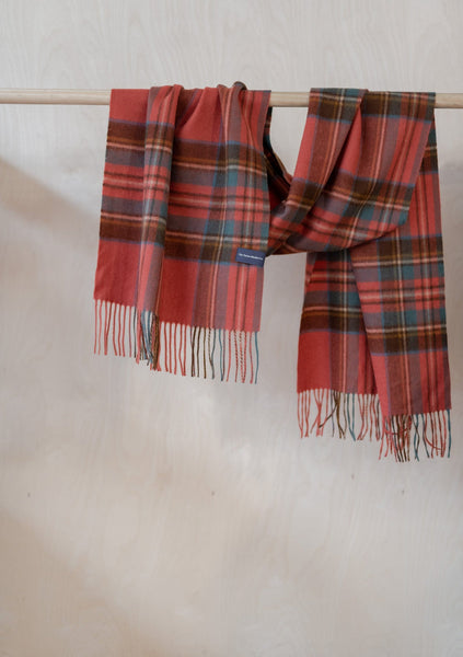 Lambswool Oversized Scarf in Royal Antique Stewart Tartan