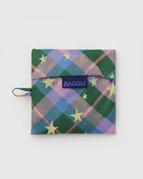 Standard Baggu - Green Star Plaid