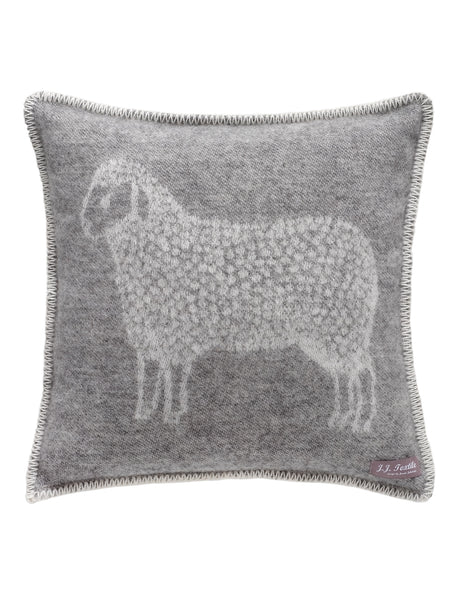 Grey Sheep Wool Cushion