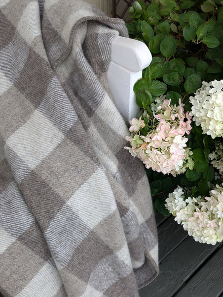 MacAusland's Throw Blanket - Natural Grey Tweeds