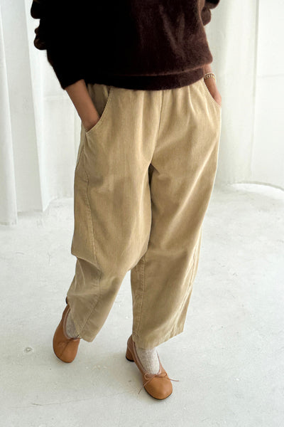 Corduroy Arc Pants - Khaki