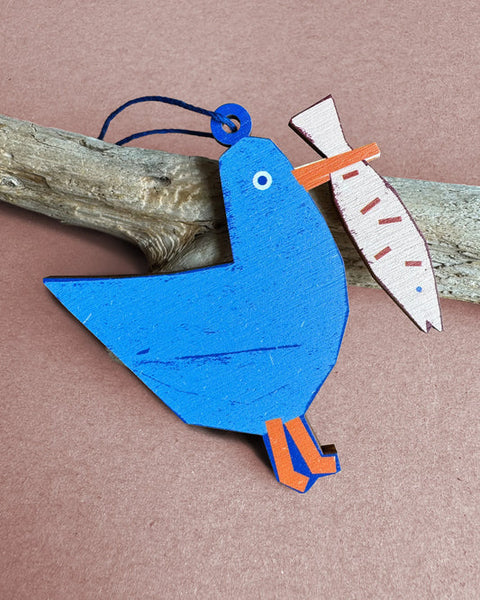 Wooden Ornament Seagull