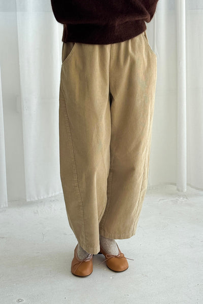 Corduroy Arc Pants - Khaki