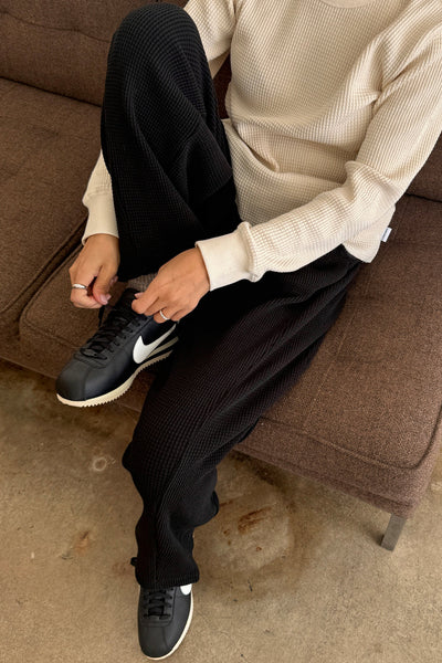 Waffle Lo Pants - Black