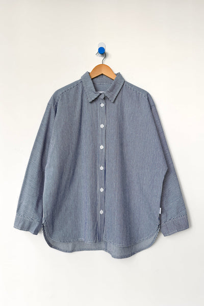 Owen Heavy Denim Shirt - Blue Stripe