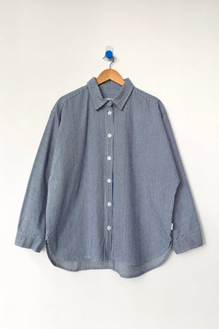 Owen Heavy Denim Shirt - Blue Stripe
