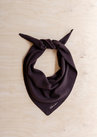 Merino Triangle Scarf - Chocolate Brown