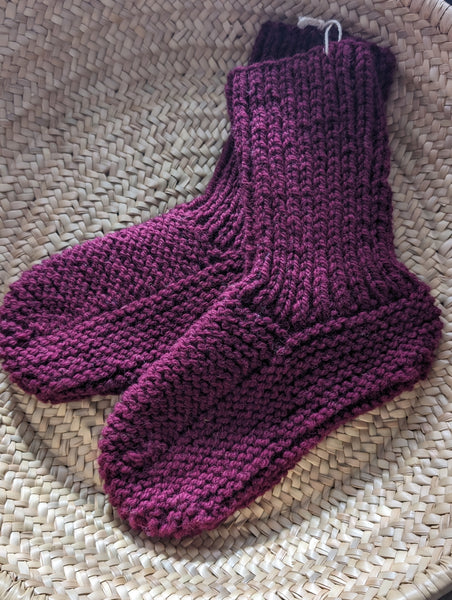 Croft Socks - Burgundy - size M