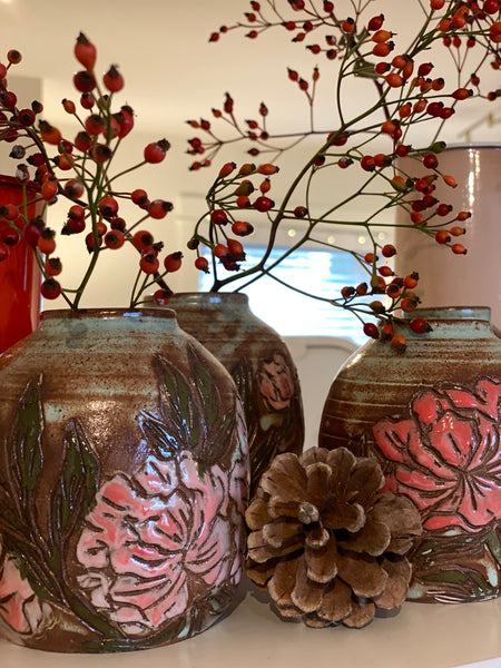 Peony Bud Vase by Sydney White Ceramics