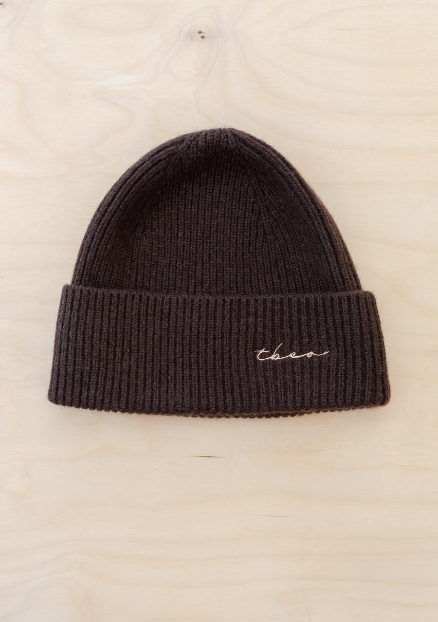 Cashmere Beanie Toque - Chocolate
