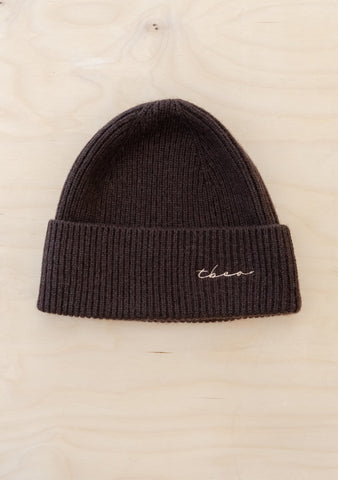 Cashmere Beanie Toque - Chocolate
