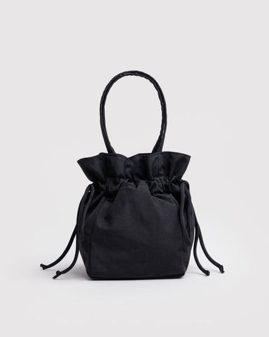Nylon Drawstring Bag - Black