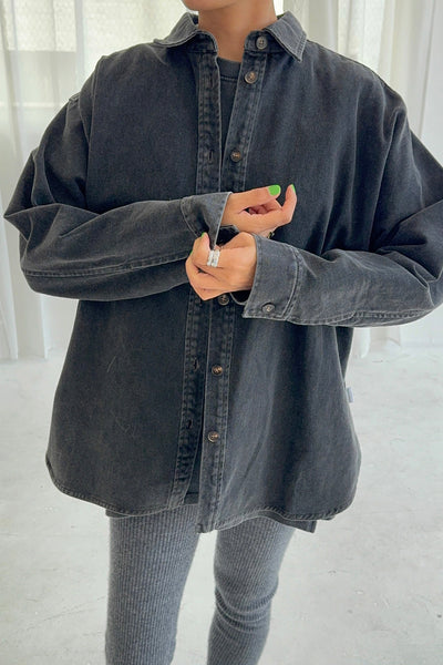 Theo Jacket - Black Denim